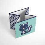 Bacati - Emma Aztec Design Racoon Coral/Mint/Navy Storage Box Small - Image 3
