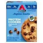 Atkins Chocolate Chip Protein Cookie - 4pk/5.5oz: Ready to Eat, 10g Protein Per Serving
