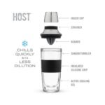 Host Freeze Cocktail Shaker, 20oz Drink Tumbler with Built-in Citrus Reamer, Strainer, Jigger Cap for Travel, Outdoor Party, Stainless Steel & Plastic - Image 5