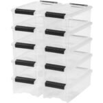 IRIS 6 Qt Stackable Plastic Storage Bins with Lids, 10Pk - Image 7