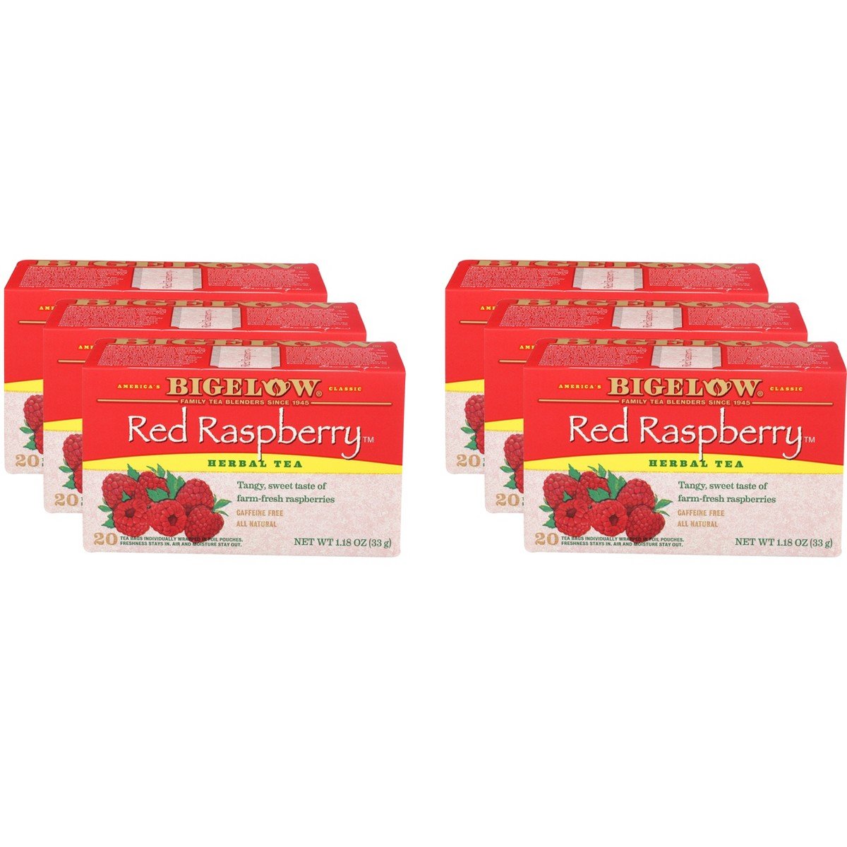 GUEST_b056d7ce-e67d-49e7-8c40-019ff58b96db.jpg Bigelow Red Raspberry Herbal Tea - Case of 6 - 20 Bags - Image 1