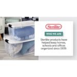 Sterilite 4 Pack 34 Gallon Latch Tote, Stackable Plastic Storage Bin Container - Image 2