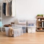 IRIS 58 Qt Storage Bins with Lids, Clear Stackable Containers, 4Pk - Image 4