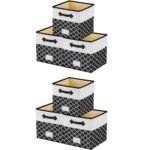 REGALWOVEN 6Pcs Storage Cube, Fabric Collapsible Storage Basket for Organizing Books Black 11.8*11.8*11.8in