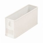 Alilang Storage Bin Linen Closet Organizer Basket Foldable Drawer Organizer for Clothes Socks Towels, White-S