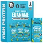 The Only Bean Crunchy Roasted Edamame Snacks Individually Wrapped Protein Packs Sea Salt - 8.4oz/8pk