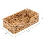 REGALWOVEN 2 Pack Wicker Basket, Basket for Organizing, Storage Basket, Storage Cube for Bedroom, Shelves Brown 9.4*5.1*2.8in - Image 3