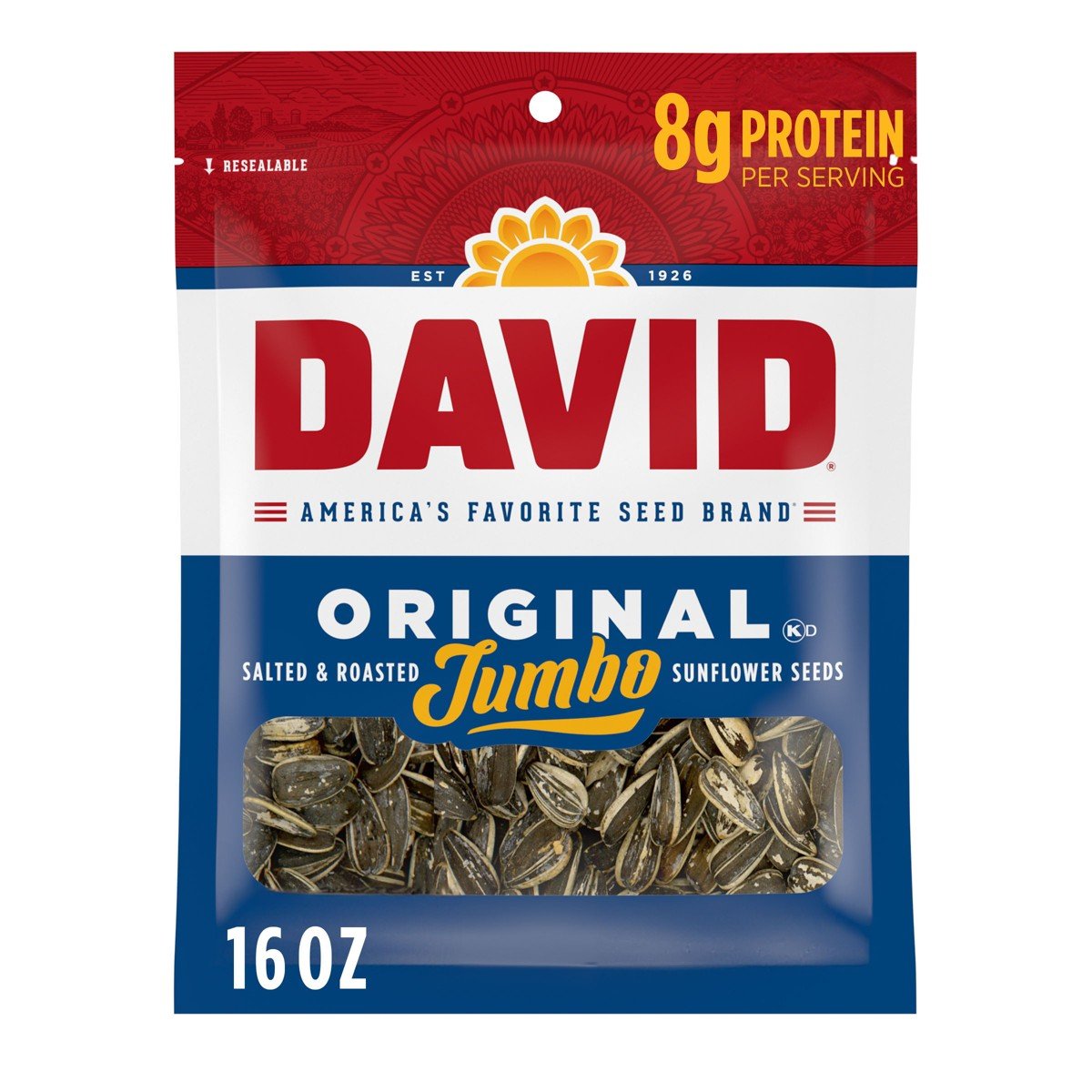 GUEST_b3d4ef3c-5d15-4a36-aa98-ebe4591e1c67.jpg David Original Sunflower Jumbo - 16oz: Gluten-Free - Image 1