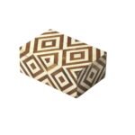 HomeRoots 12" Brown And Ivory Bone Inlay And Solid Wood Box With Lid