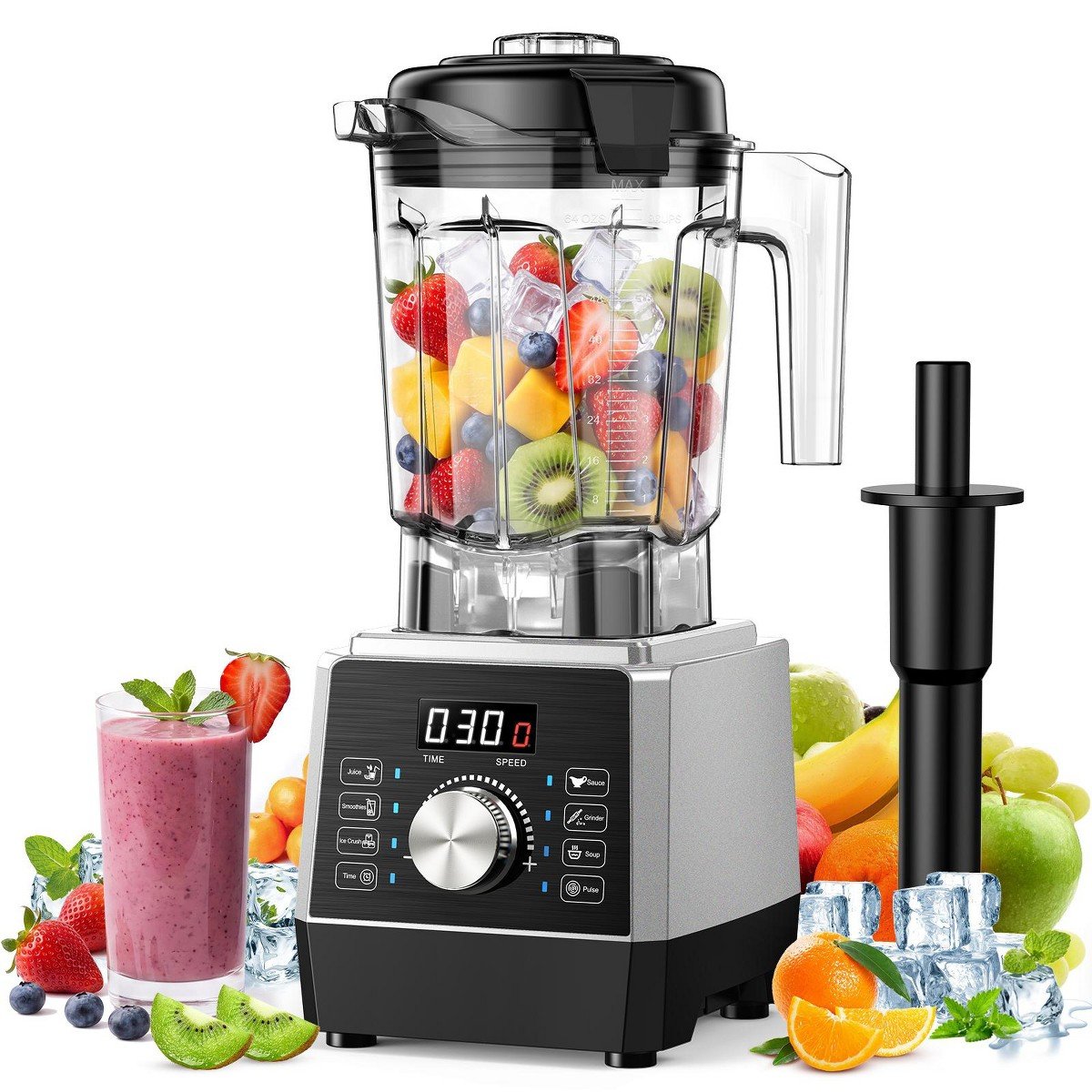 GUEST_b452a481-8a94-4579-a727-8497cbc71d75.jpg Teendow 1800W Countertop Blender for Kitchen with 70 oz BPA-Free Pitcher,, 25000 RPM Smoothie Blender, 6 Presets, Timer & Pulse for Ice Crushing - Image 1