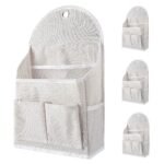 Storage Bins, Storage Organizer, 8 Pack Cotton Linen Wall Hanging Storage Bag with Waterproof Coating, Metal Grommet Hooks for Bedroom - Image 10