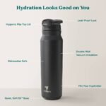 Reduce 32oz Hydrate Pro Vacuum Insulated Stainless Steel Water Bottle Black: Straw & Flip-Top Lid - Image 4