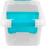 Hefty 17qt Split and Store Clear Storage Bin with Divider Small - Image 3