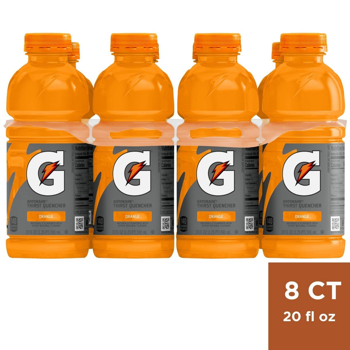GUEST_b639301f-3603-47e5-bded-b799a8272676.jpg Gatorade Orange Sports Drink - 8pk/20 fl oz Bottles: Non-Caffeinated - Image 1