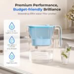 Waterdrop X16-Alkaline Tankless Reverse Osmosis System, NSF/ANSI 58 and 372 Certified, 1600 GPD, 11-Stage, Extra 1 Pitcher 7 Cup Capacity (Blue) - Image 4