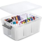Summit Adventure 17 QT Plastic Storage Bins Clear Storage Box with Lids Multipurpose Stackable Storage Containers for Organizing Tool