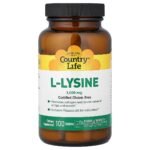 Country Life L-Lysine, 100 Tablets
