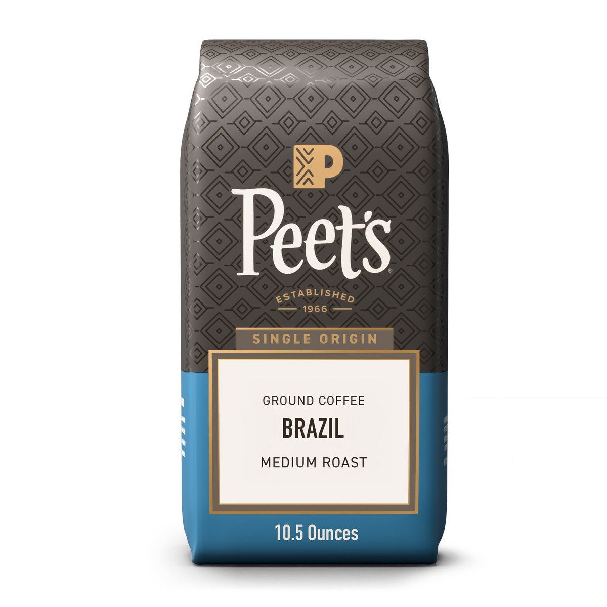 GUEST_b9d9cf7e-66c3-4454-9bfa-de1cd58f9c3c.jpg Peet's Brazil Single Origin Medium Roast Ground Coffee 10.5oz: Arabica Beans, Caramel, Hazelnut - Image 1