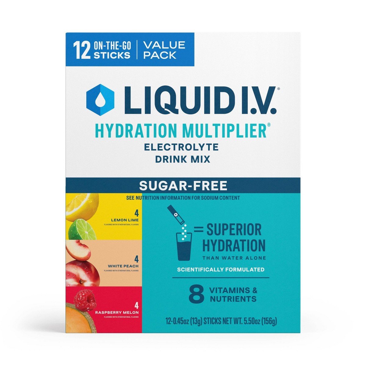 GUEST_b9e28473-89ea-494e-8e63-b1c1d3f14b95.jpg Liquid I.V. Sugar Free Hydration Multiplier Powder Electrolyte Drink Mix Variety Pack - 0.45oz/12ct - Image 1