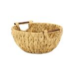 HomeRoots 13" Natural Woven Water Hyacinth Basket - Image 4
