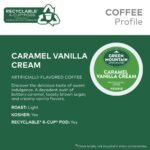 Green Mountain Caramel Vanilla Cream Flavored Keurig K-Cup Light Roast Coffee Pods - 10ct - Image 4