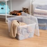 IRIS 58 Qt Storage Bins with Lids, Clear Stackable Containers, 4Pk - Image 5