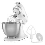 KitchenAid Classic 4.5qt Stand Mixer - White: 10 Speeds, Metal, Dishwasher-Safe, Includes Beater & Dough Hook - Image 5