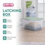Sterilite 6 Pack 64 Qt Latching Box, Plastic Storage Bin with Lid, Mindful Mint - Image 2