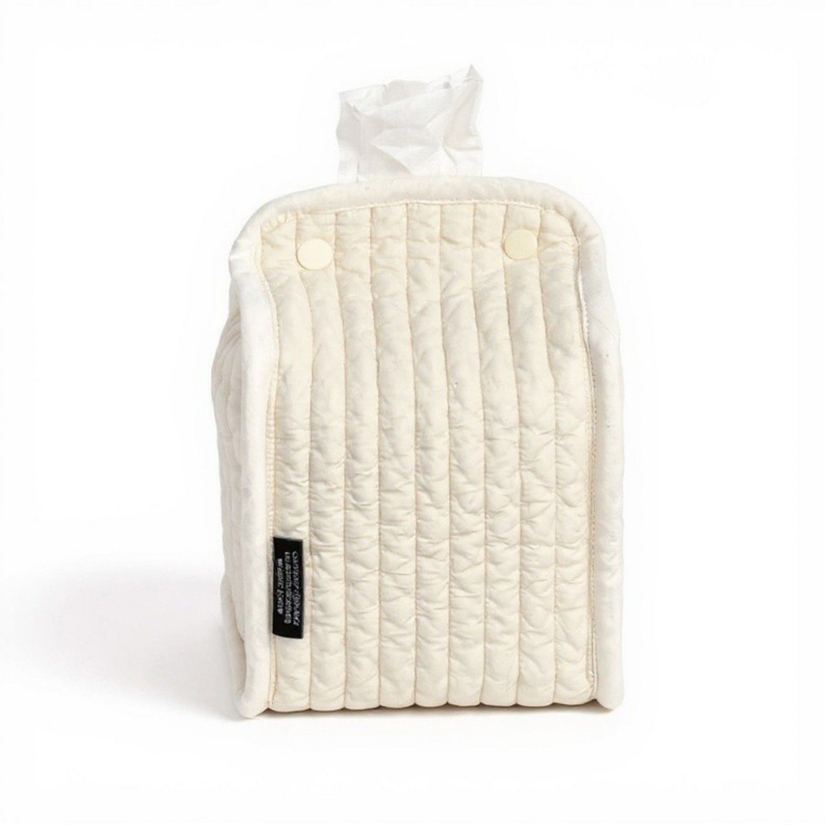 GUEST_bc32a771-2109-4d4d-956b-3c30f79909d5.jpg Alilang Quilted Tissue Dispenser Box Cover with Snap Closure 8.5x5.5in -White - Image 1