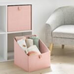 11''x10.5'' 2pk Fabric High-Low Decorative Storage Bin Blush - Brightroom - Image 2