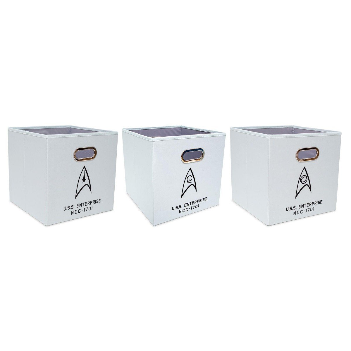 GUEST_bce30406-aeb1-4625-a7f1-6ffbd6049180.jpg Ukonic Star Trek: The Original Series NCC-1701 Storage Bin Cube Organizers | Set of 3 - Image 1