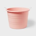 Plastic Kids' Storage Bin with Woven Handles Gray - Pillowfort™ - Image 5