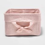 Decorative Storage Bin with Side Tie Medium - Cloud Island™ Pink