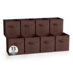 Sorbus 13 Inch 8 Pack Sturdy Collapsible Fabric Storage Cubes with Handle - for Organizing Clothes, Toys, Books, Shelves & more - Image 12