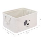 REGALWOVEN Storage Cube, Set of 6 Cotton Storage Bin with Handles Collapsible Storage BasketCream 15.7*11.8*7.9in - Image 4