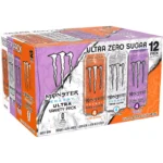 Monster Energy Ultra Zero, Ultra Sunrise, Ultra Wild Passion - 16 fl oz/12pk Cans: Caffeinated - Image 3