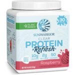 CLEAR Protein Refresh Protein Powder, Plant Based Protein Powder, Sunwarrior, Raspberry, 420g (30 servings)