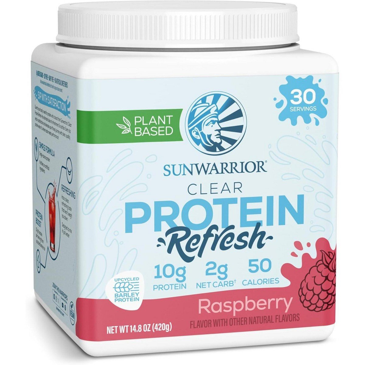 GUEST_bee65e9e-aa36-43b7-a97b-7b1f72d96ccc.jpg CLEAR Protein Refresh Protein Powder, Plant Based Protein Powder, Sunwarrior, Raspberry, 420g (30 servings) - Image 1