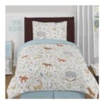 Sweet Jojo Designs Fabric Storage Bins Set Woodland Toile Multicolor - Image 2