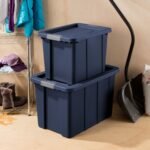 Sterilite Tuff1 18 Gal Plastic Storage Tote Bin w/Latching Lid, Blue (24 Pack) - Image 5