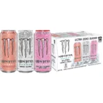 Monster Ultra Variety Pack Including Zero Ultra/Peachy Keen/Strawberry Dreams, Energy Drink - 12pk/16 fl oz Cans