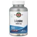 KAL L-Lysine, 1,000 mg, 100 Tablets