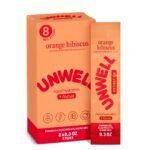 Unwell Hydration Electrolyte Stick Pack for Rapid Hydration - Orange Hibiscus - 8pk