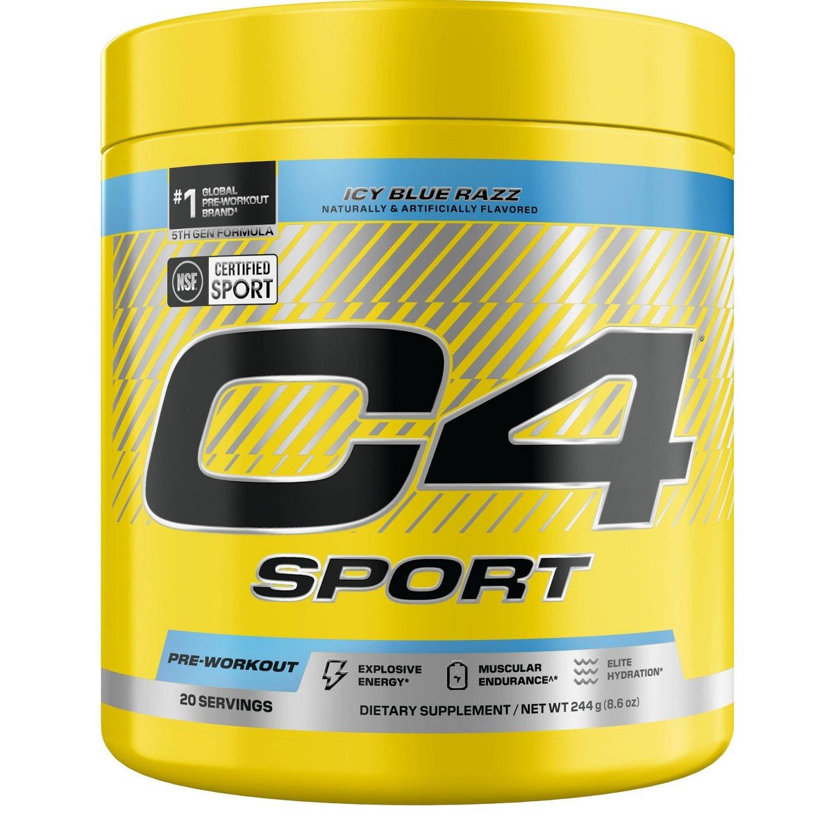 GUEST_c160a50b-7511-4900-a6f1-76d087bf215a.jpg C4 Sport Pre-Workout Powder - Blue Razz - 8.6oz/20 Servings - Image 1