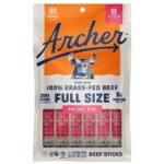 Archer Jerky Prime Rib Beef Meat Sticks - 8oz/8ct