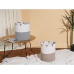 REGALWOVEN 2 Pack Woven Storage Basket, Closet Storage Bin for Blankets, Clothes, with Handles for Living Room Gray/White 11.8*14.2in - Image 5