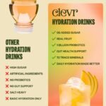Clevr Hydration Electrolyte Mix with Gut Supporting Probiotics - Mango Green Tea, Low Caffeine - 0.24oz/6ct - Image 5