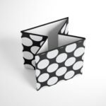 Bacati - Dots/Pin Stripes Black/White Storage Box Small - Image 3