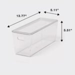 5L Stacking Clear Bin with Lid - Brightroomâ„¢: PET, Stackable, Universal Storage, Handles, 13.77" x 5.11" - Image 6