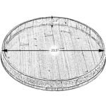 Vintiquewise Large Barrel Head Decorative Storage Serving Tray - Image 5